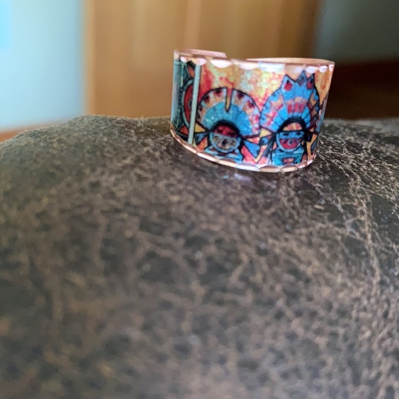 Native American Sun Kachina Art Ring - Picture 5 of 10